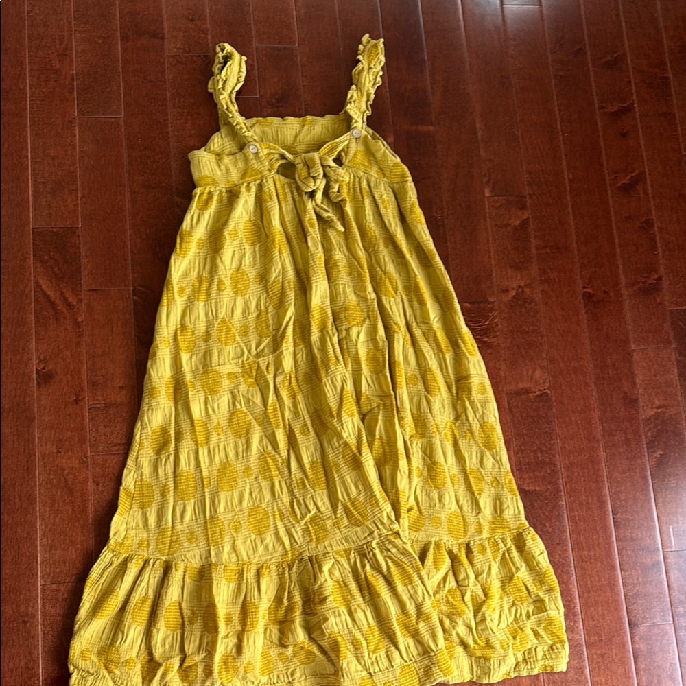 Yellow Smocked Ruffled Maxi Sundress - Picture 2 of 4